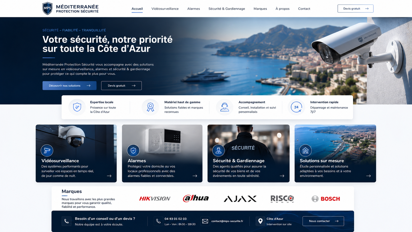 Vidéosurveillance & caméras HD dans les Alpes-Maritimes
